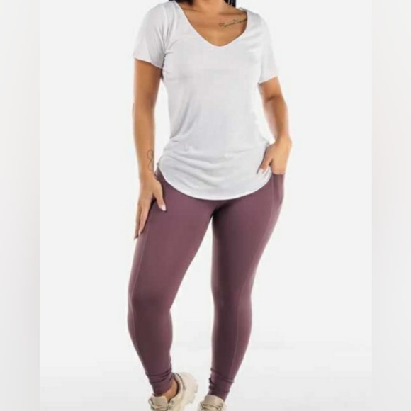 💖Purple High Waisted Corset Legging - Picture 6 of 7